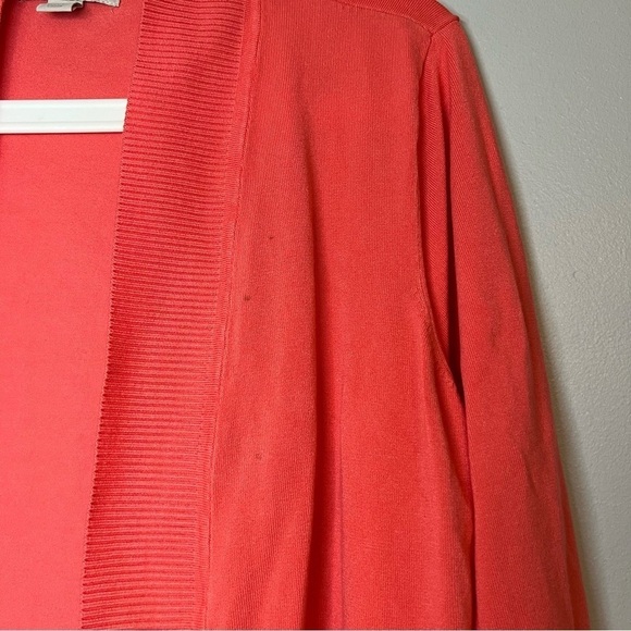 Laura Ashley Women's Open Front Cardigan Red 3X Longline FLAW - Picture 11 of 11